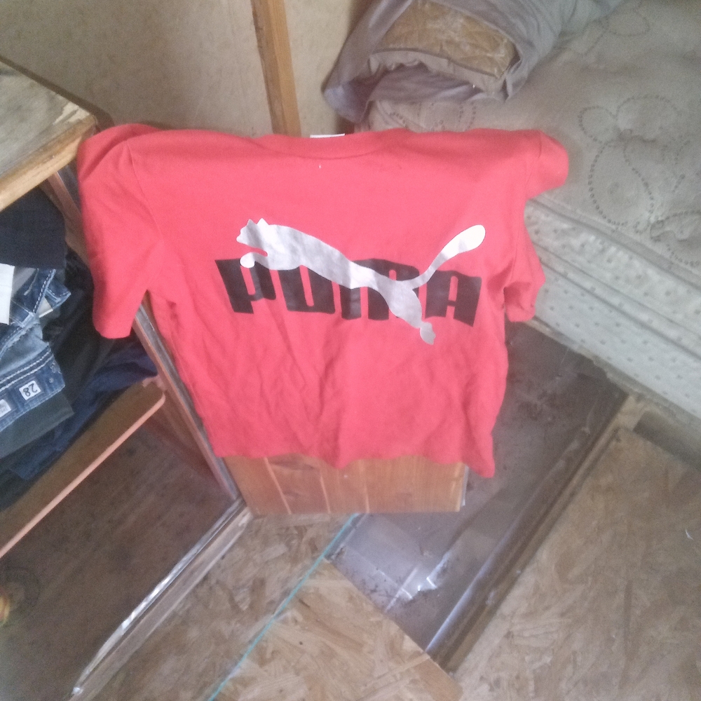 Puma Red Tee with Silver Logo
